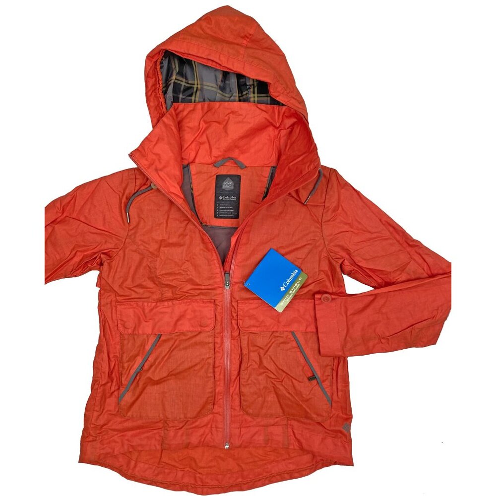 NEW Columbia Brooklyn Avenue Jacket!  S or M  Orange  Omni Shield  Waxed Cotton